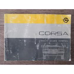 Notice d'entretien pour Opel Corsa  A (08/1986)